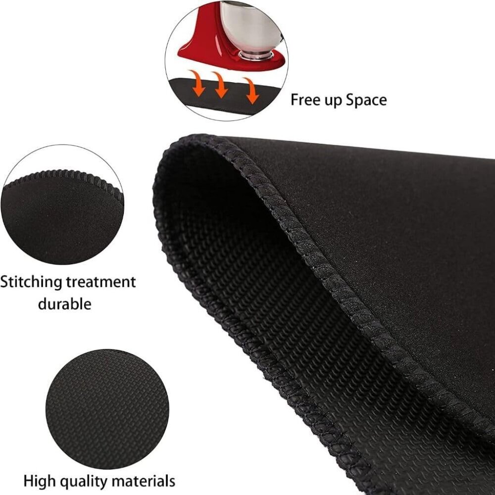 Black Stand Mixer Anti Slip Rubber Mover Pad for Counter Top - Picture 2 of 12